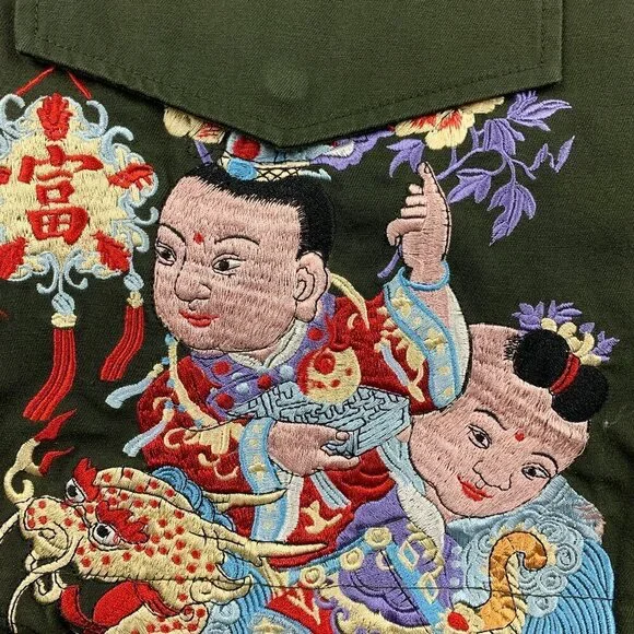 Ciano Farmer Original Early 2000's Asian Inspired Miltary/Field Jacket Men's L - Picture 4 of 11